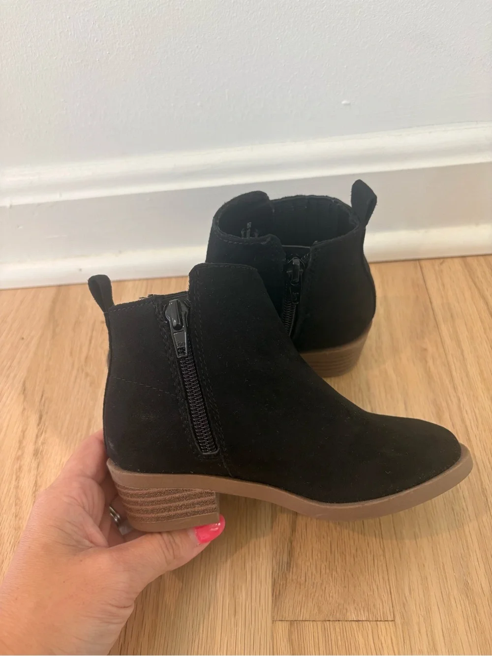 Wonder Nation Black Toddler Boots